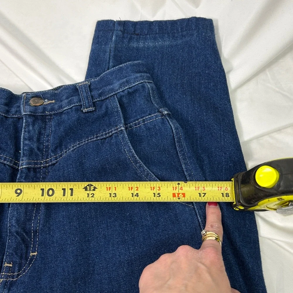 Vintage Bonjour Blue Denim High‎ Waisted Mom Jeans 26 inch waist Size 10 slouchy